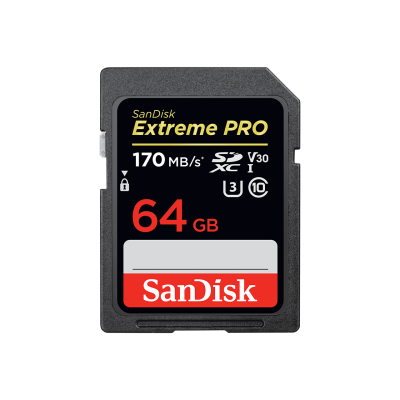 Картинка Карта памяти 64Gb SanDisk Extreme Pro SDXC Class 10 UHS-I U3 V30 (170/90 MB/s) от магазина СКД-Канон